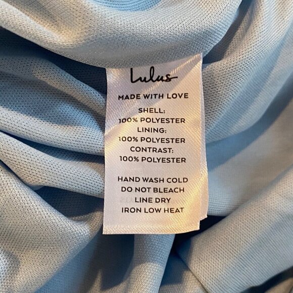 Lulus Pure Splendor Organza Trumpet Maxi Dress Womens Size M Light Blue Floral - Picture 11 of 12